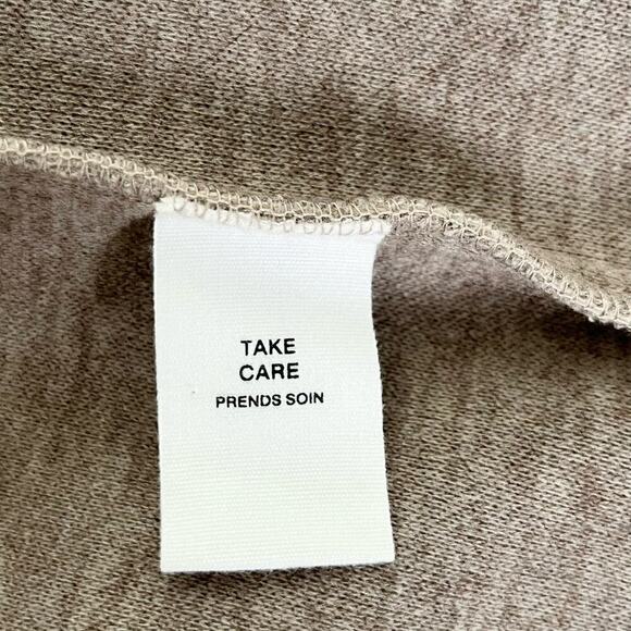 AVEC LES FILLES Button Front Boyfriend Shacket in Beige Oat Melange, Size Small - Picture 13 of 14